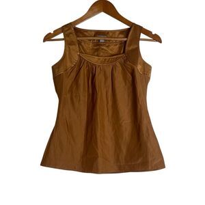 J. Jill silk & cotton orange brown tank top